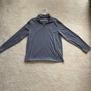 Chaps Gray Blue Quarter Zip
